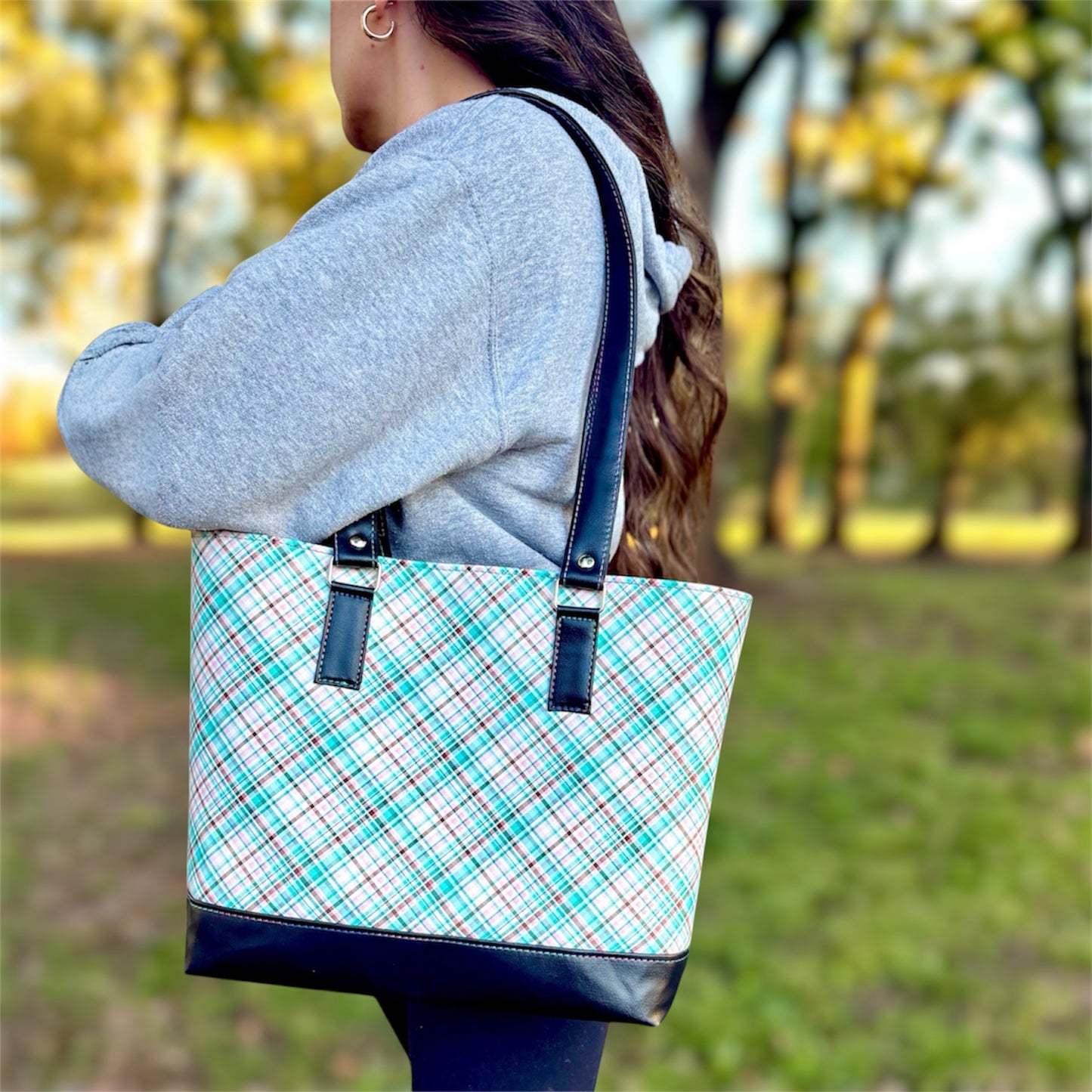 Plaid Tote Bag