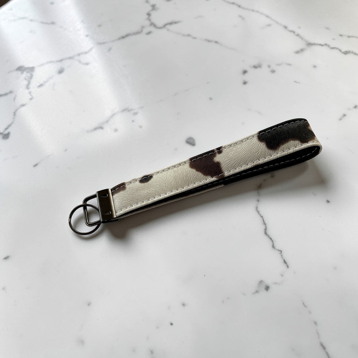 Key Chain Wristlet | Handmade Key Fob Wristlet Cow Print