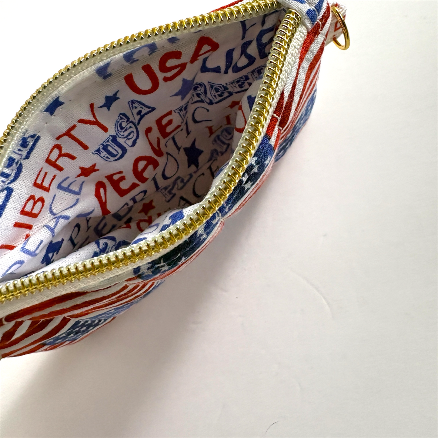 Coin Pouch Handmade Zipper Pouch American Flag