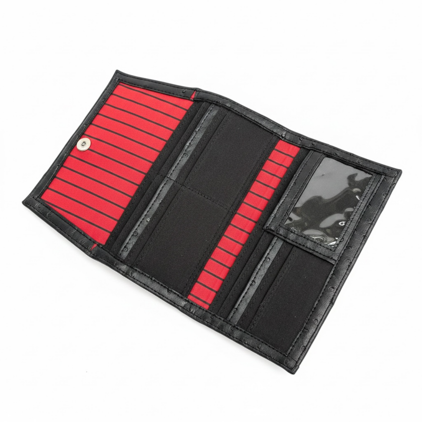 Wallet | Black Ostrich | Vegan Leather