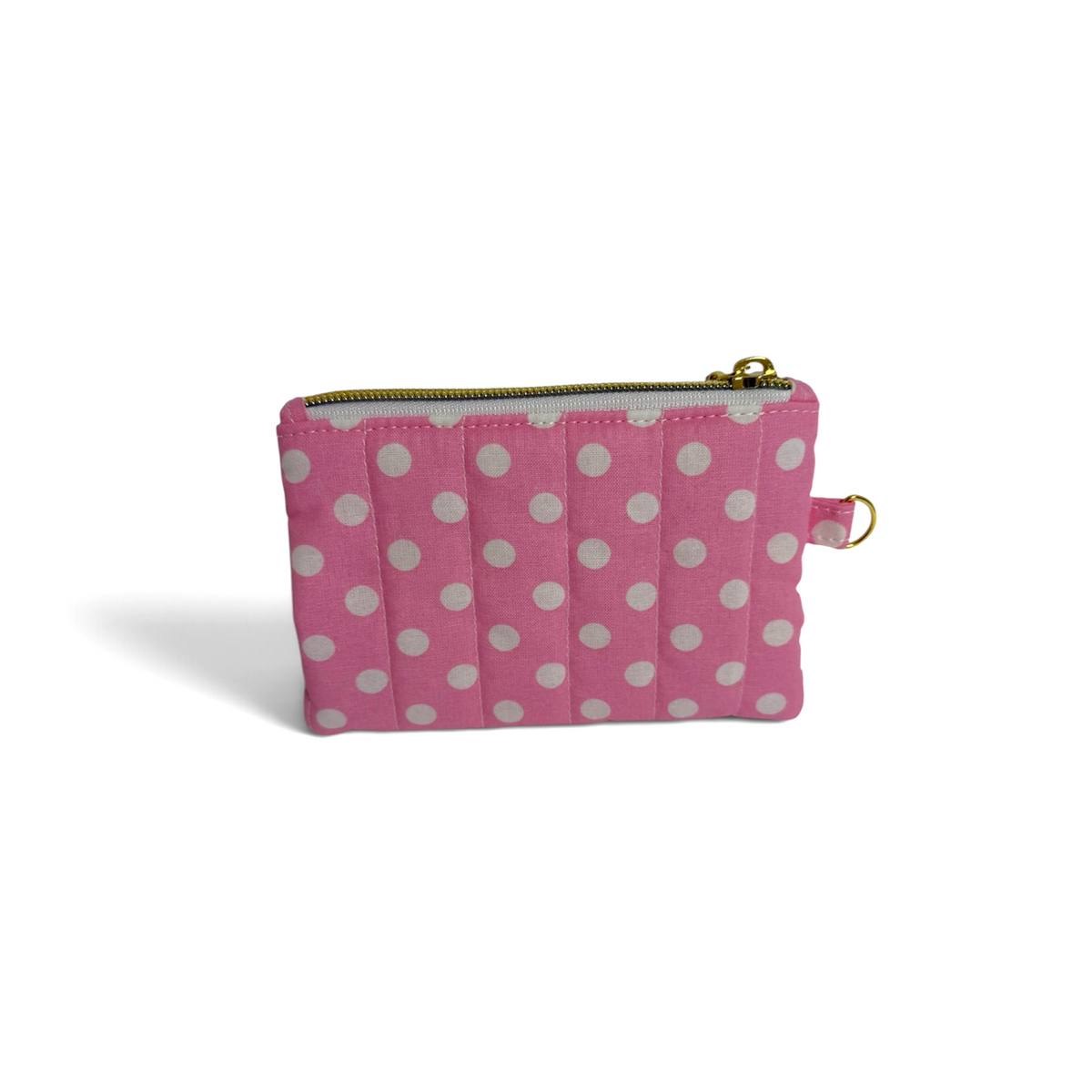 Coin Pouch | White Pink Polka Dot