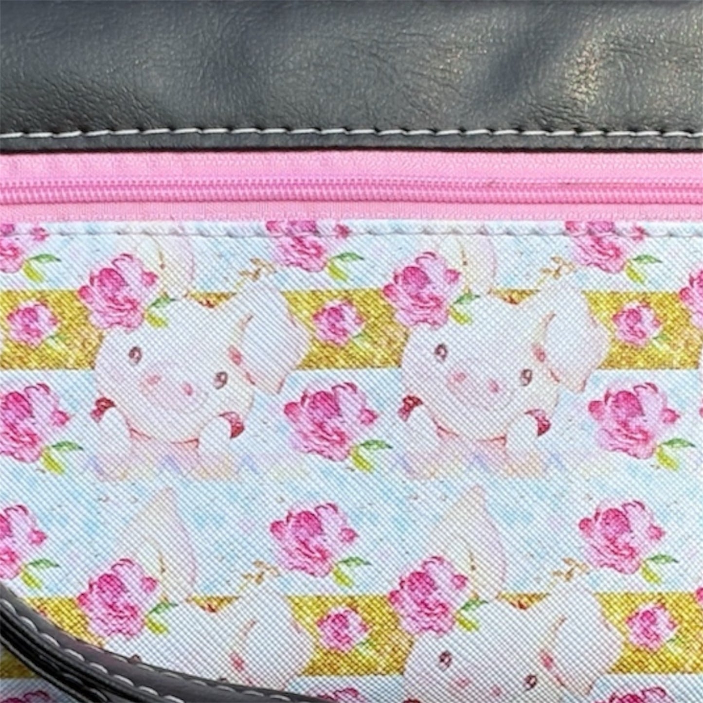 Wristlet Pouch Pink and Brown