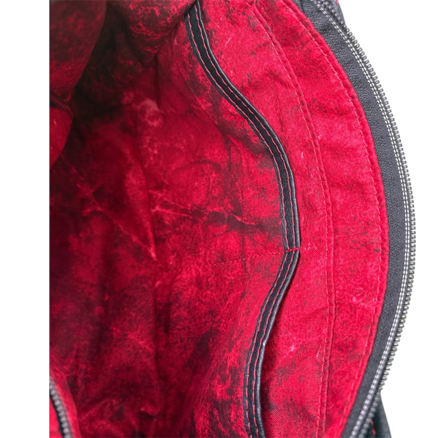 Kiana Quilted Red & Black Handbag