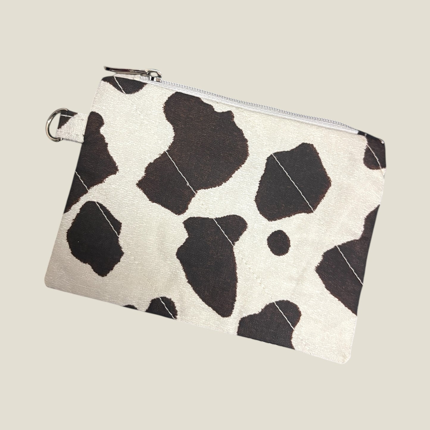 Coin Pouch Handmade Zipper Pouch for Everyday Essentials Cow