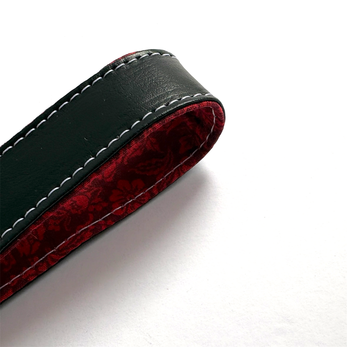 Key Chain Wristlet | Handmade Key Fob Wristlet Black & Red