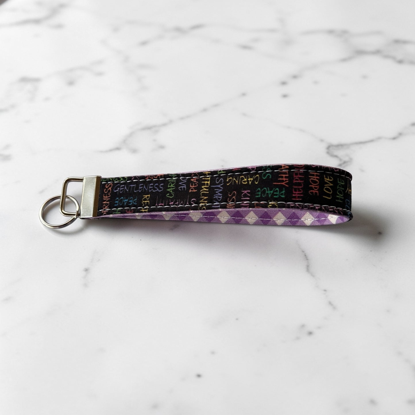 Key Chain Wristlet | Handmade Key Fob Wristlet Inspirational Plaid