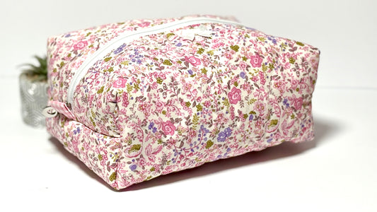 Make-Up/Boxy Bag Large - Pink Floral