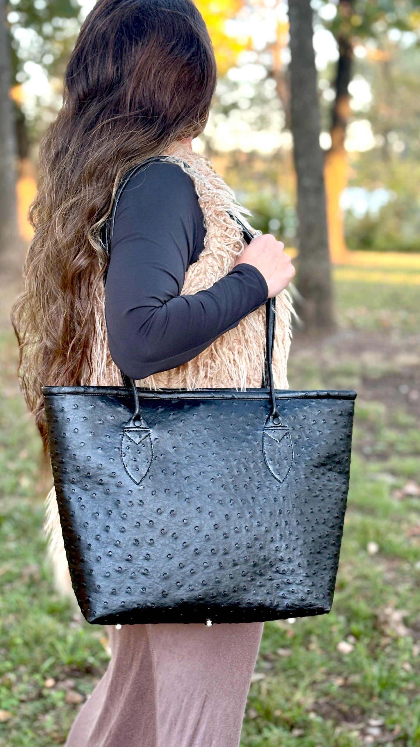 Carry All Black Shoulder Bag
