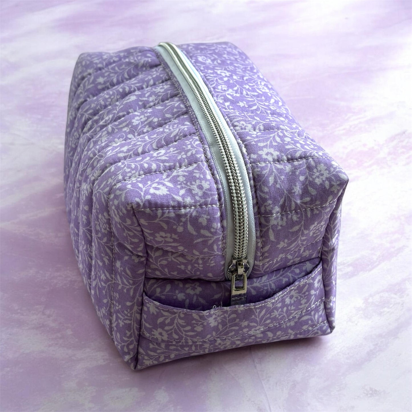 Boxy Carry All Bag Purple Floral Medium