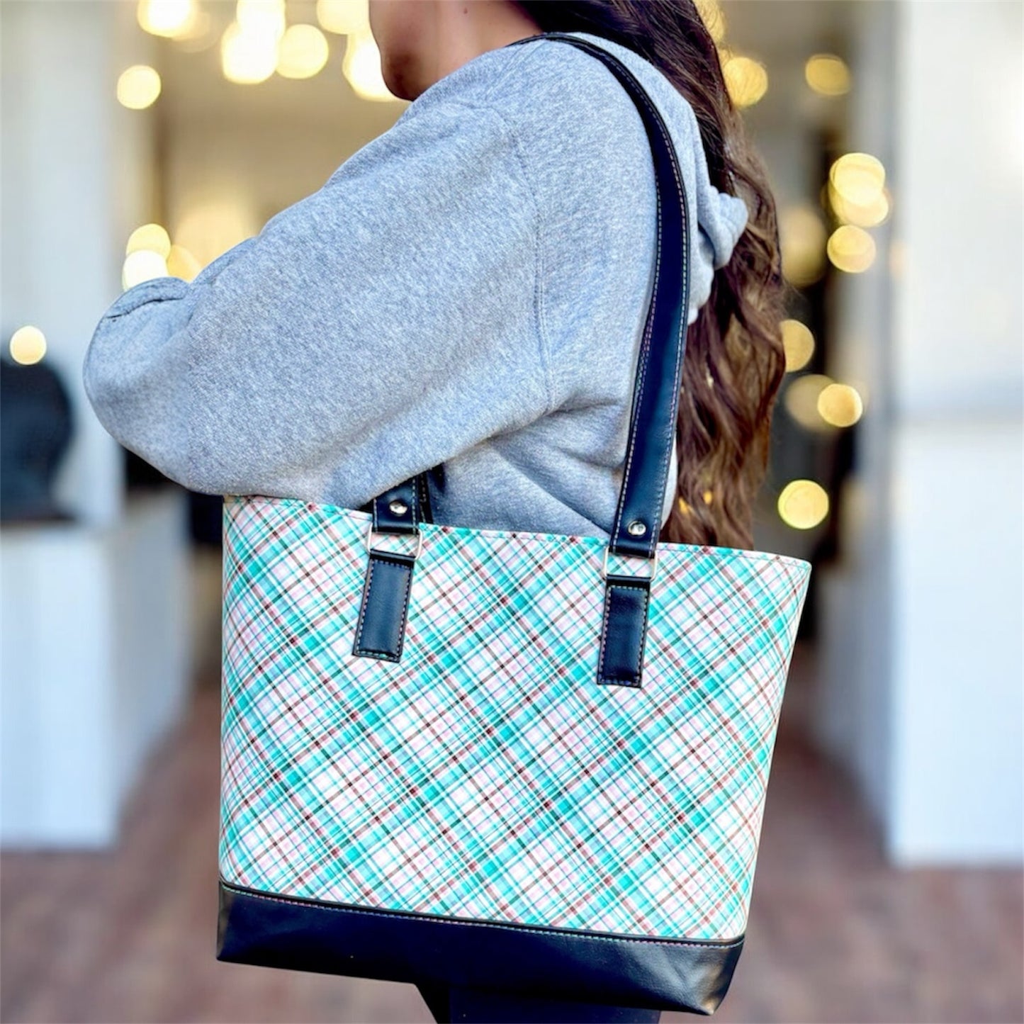 Plaid Tote Bag