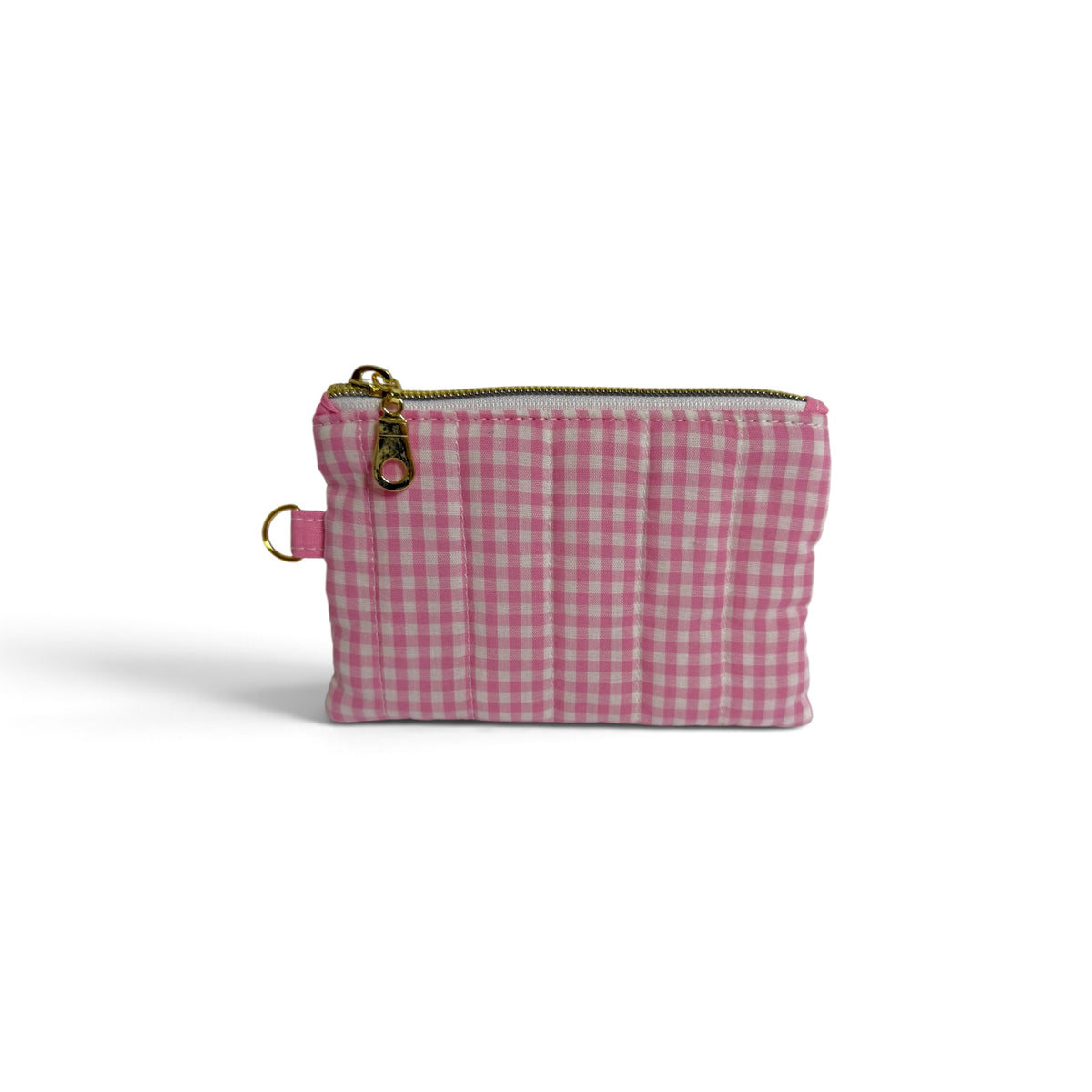 Coin Pouch | Dark Pink Tiny Gingham