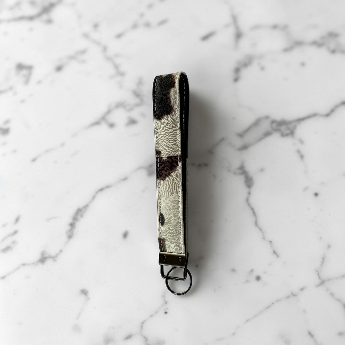 Key Chain Wristlet | Handmade Key Fob Wristlet Cow Print