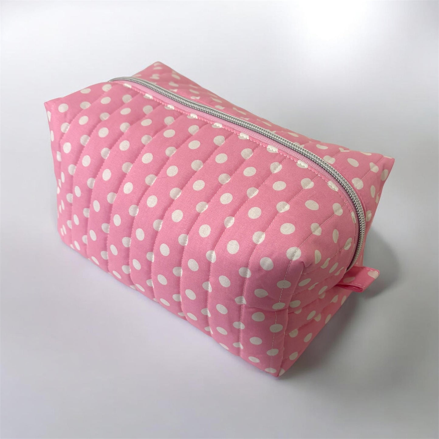 Boxy Carry All Bag Pink White Dots