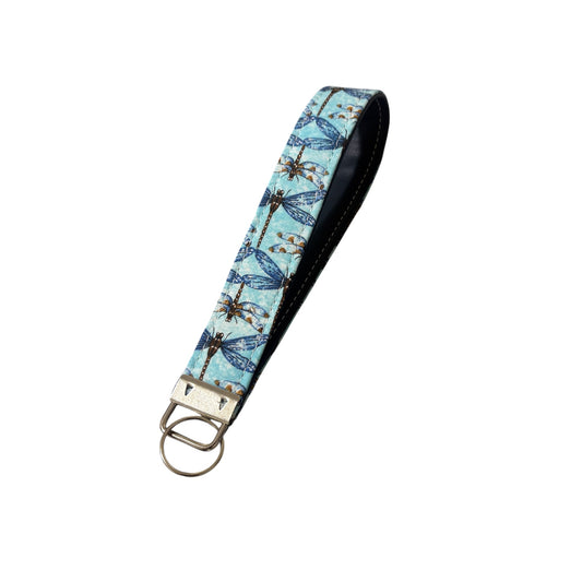 Key Chain Wristlet | Handmade Key Fob Wristlet Dragonfly