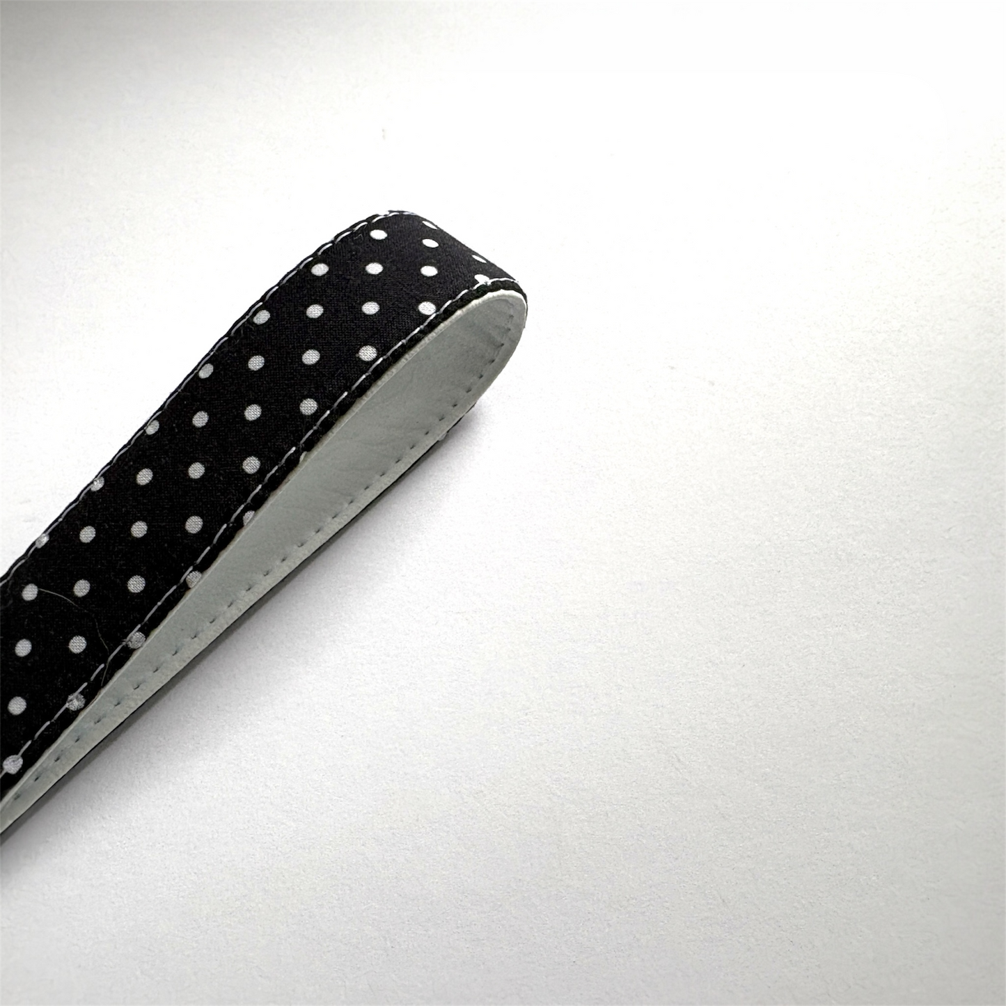 Key Chain Wristlet | Handmade Key Fob Wristlet Navy & White Dots