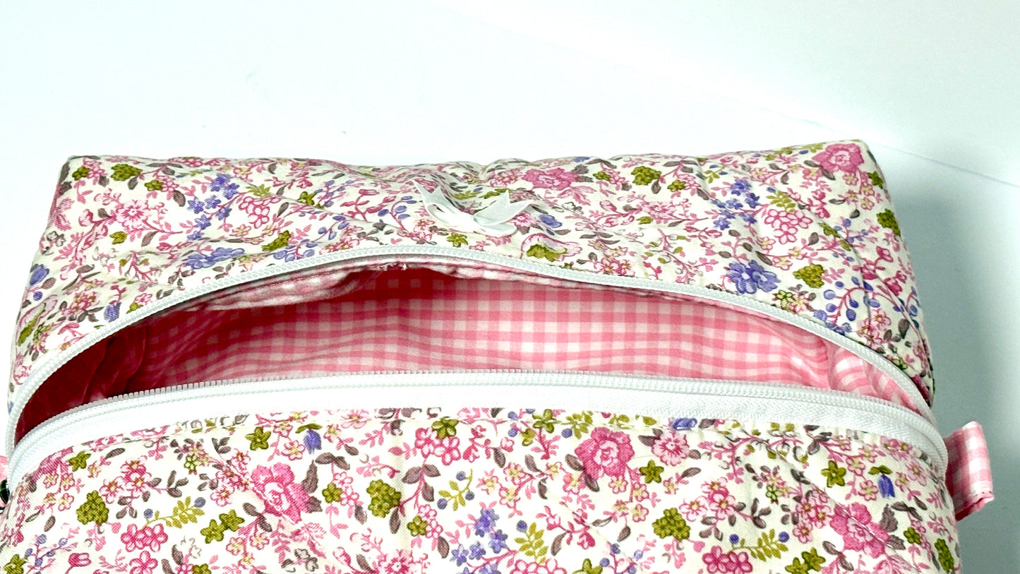 Make-Up/Boxy Bag Large - Pink Floral