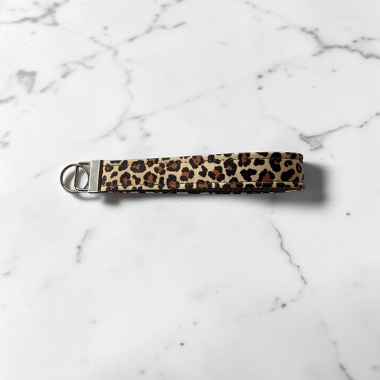 Key Chain Wristlet | Handmade Key Fob Wristlet Cheetah