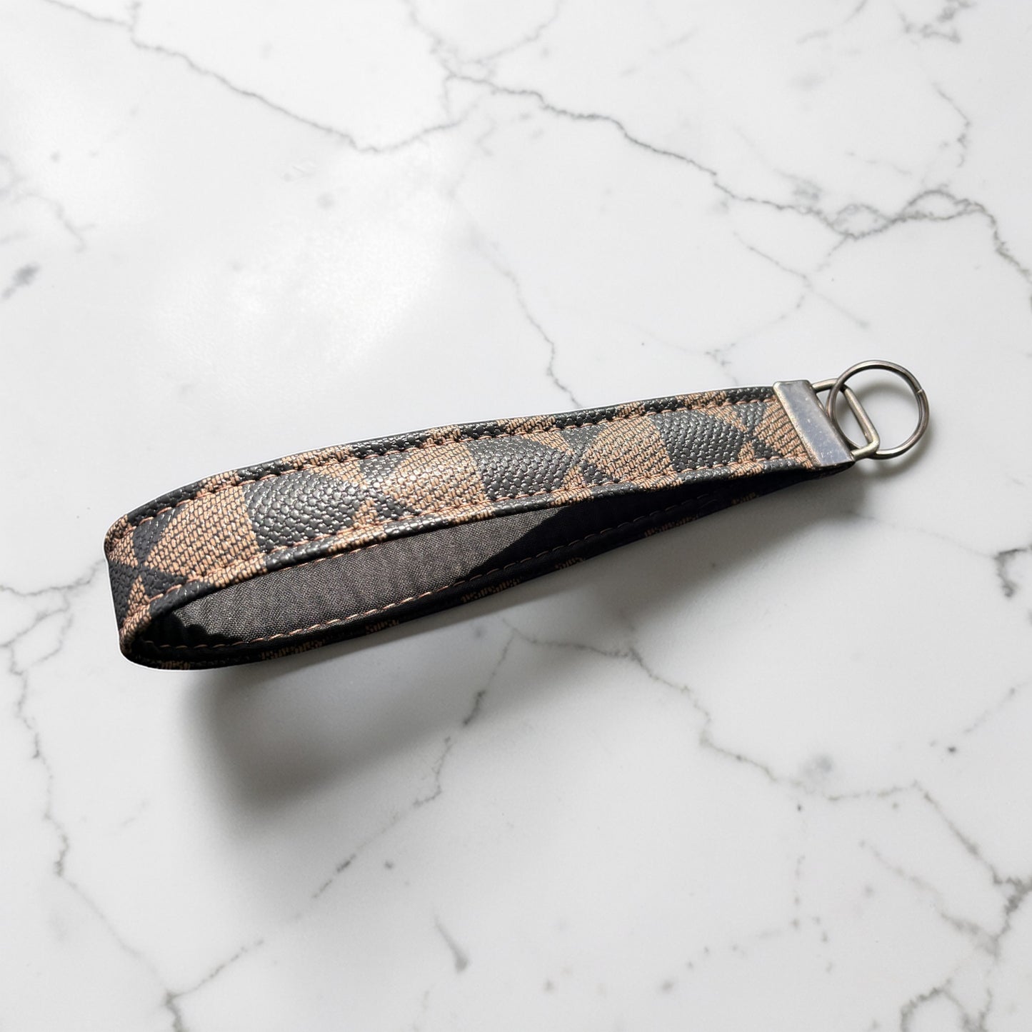 Key Chain Wristlet | Handmade Key Fob Wristlet Black Brown
