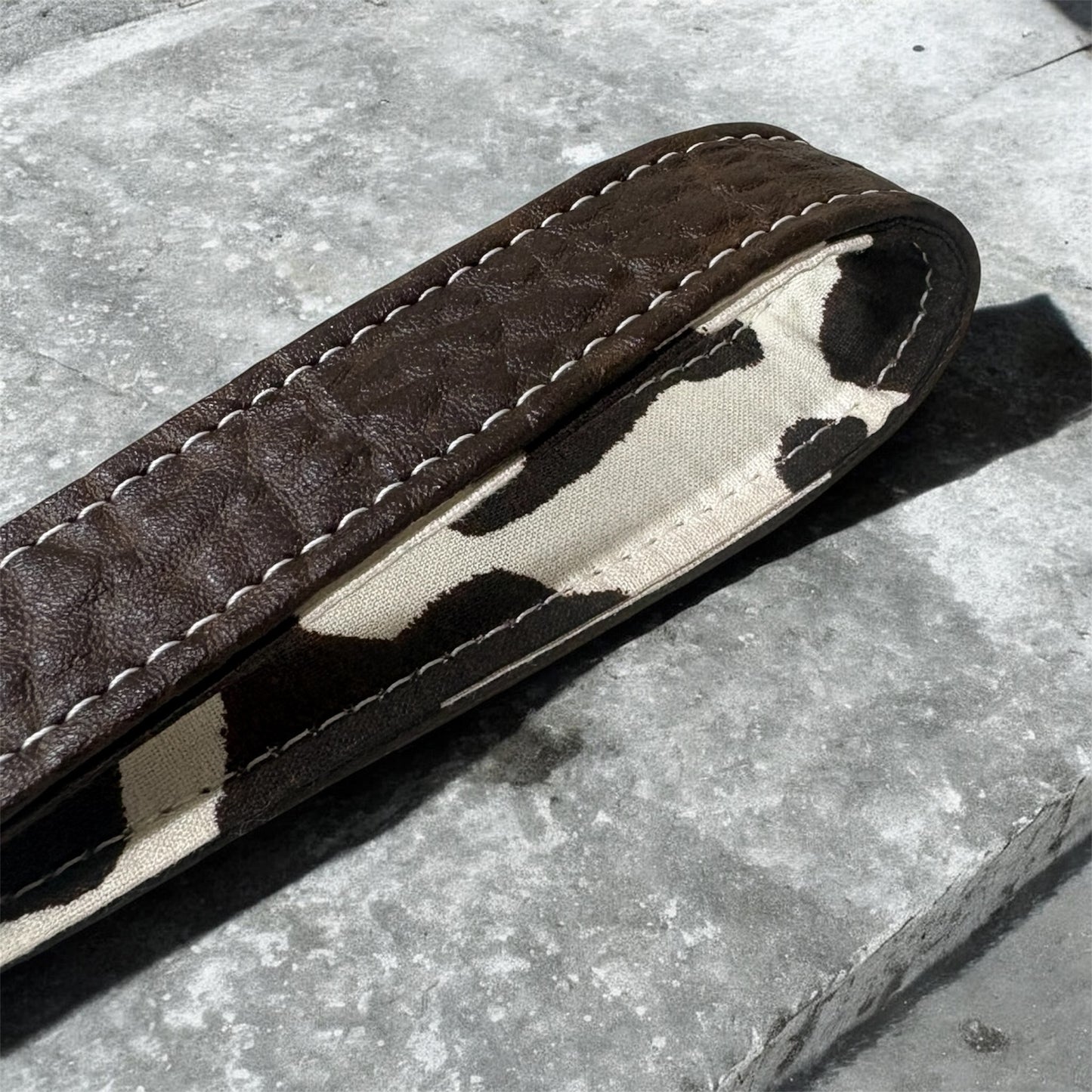 Key Chain Wristlet | Handmade Key Fob Wristlet Brown and Cow Print