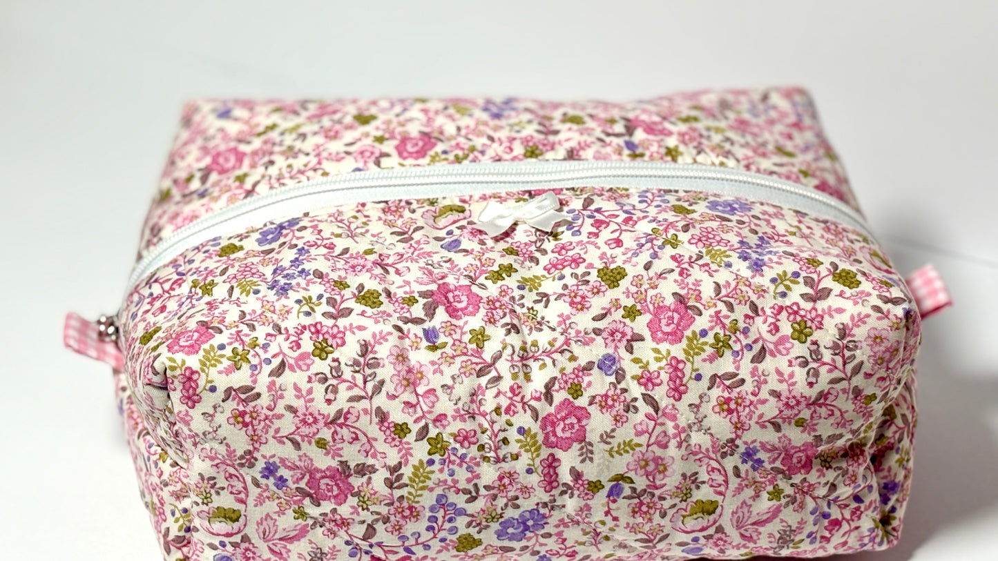 Make-Up/Boxy Bag Large - Pink Floral