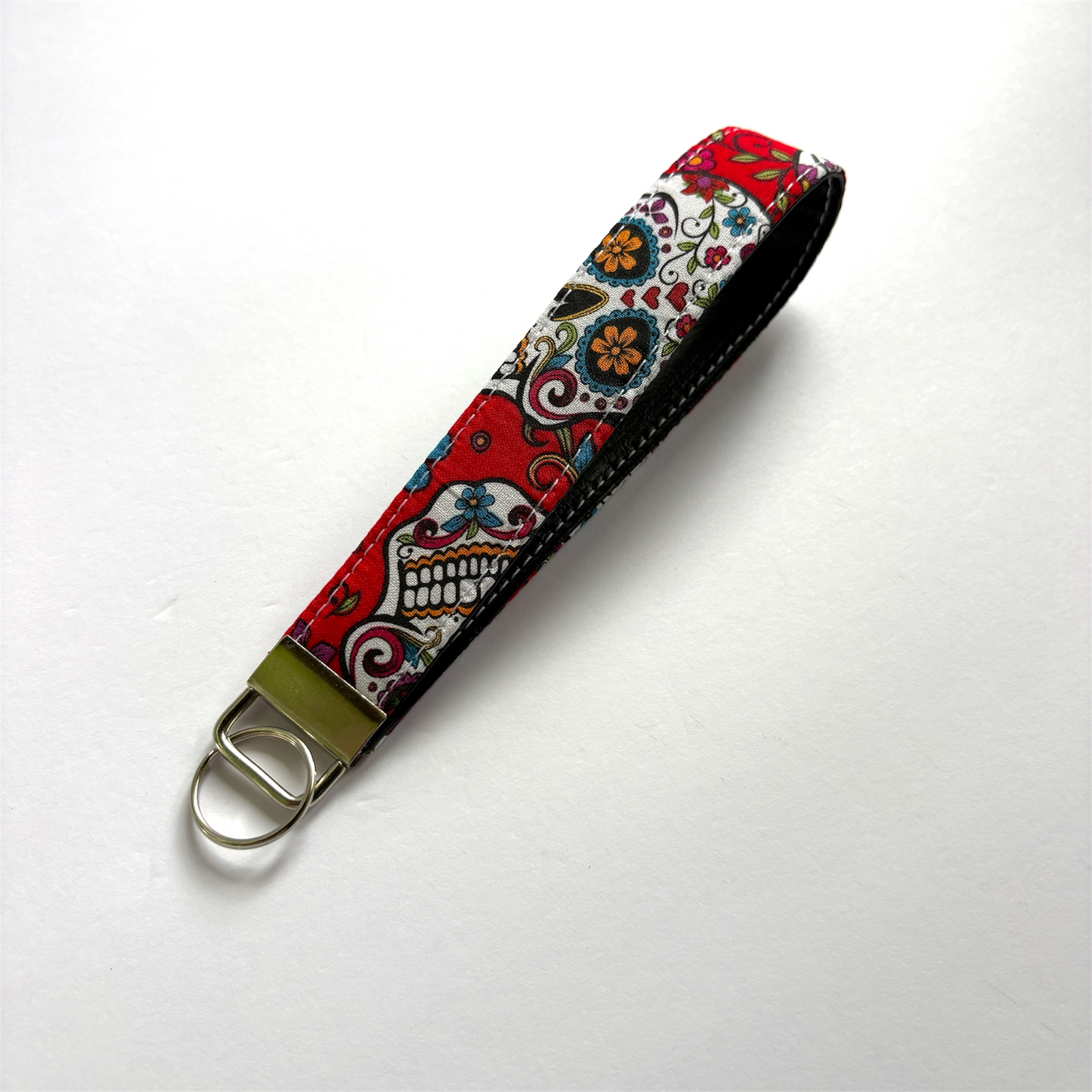 Key Chain Wristlet | Handmade Key Fob Wristlet Skull Design