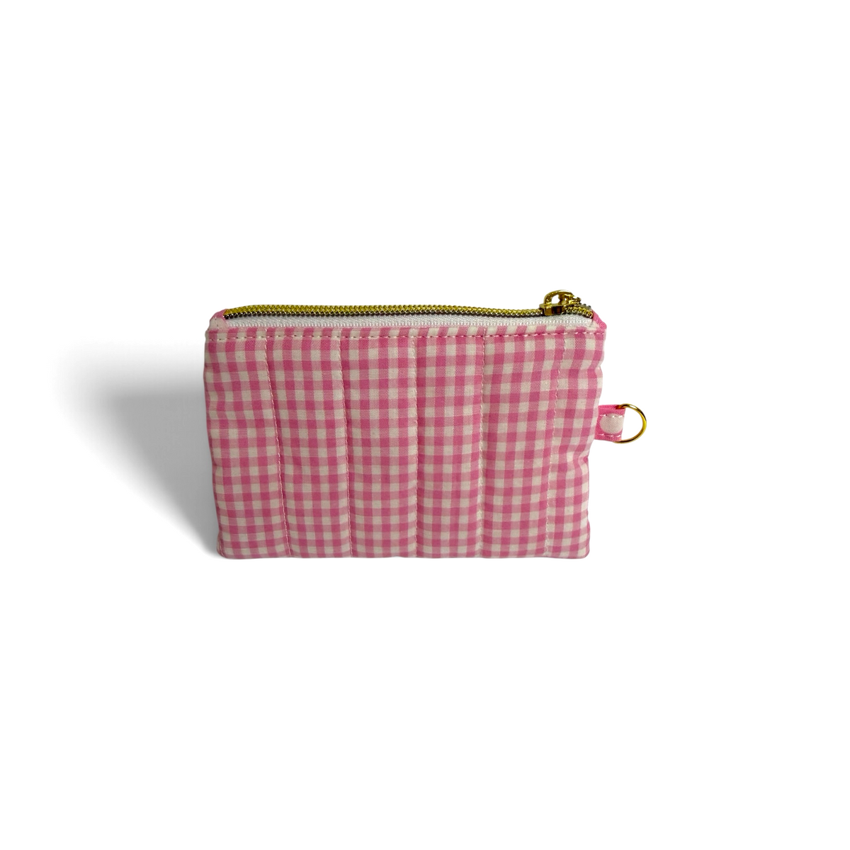 Coin Pouch | Dark Pink Tiny Gingham