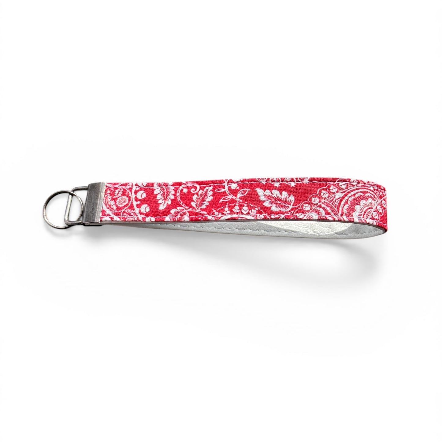 Key Chain Wristlet | Handmade Key Fob Wristlet Bandana Red