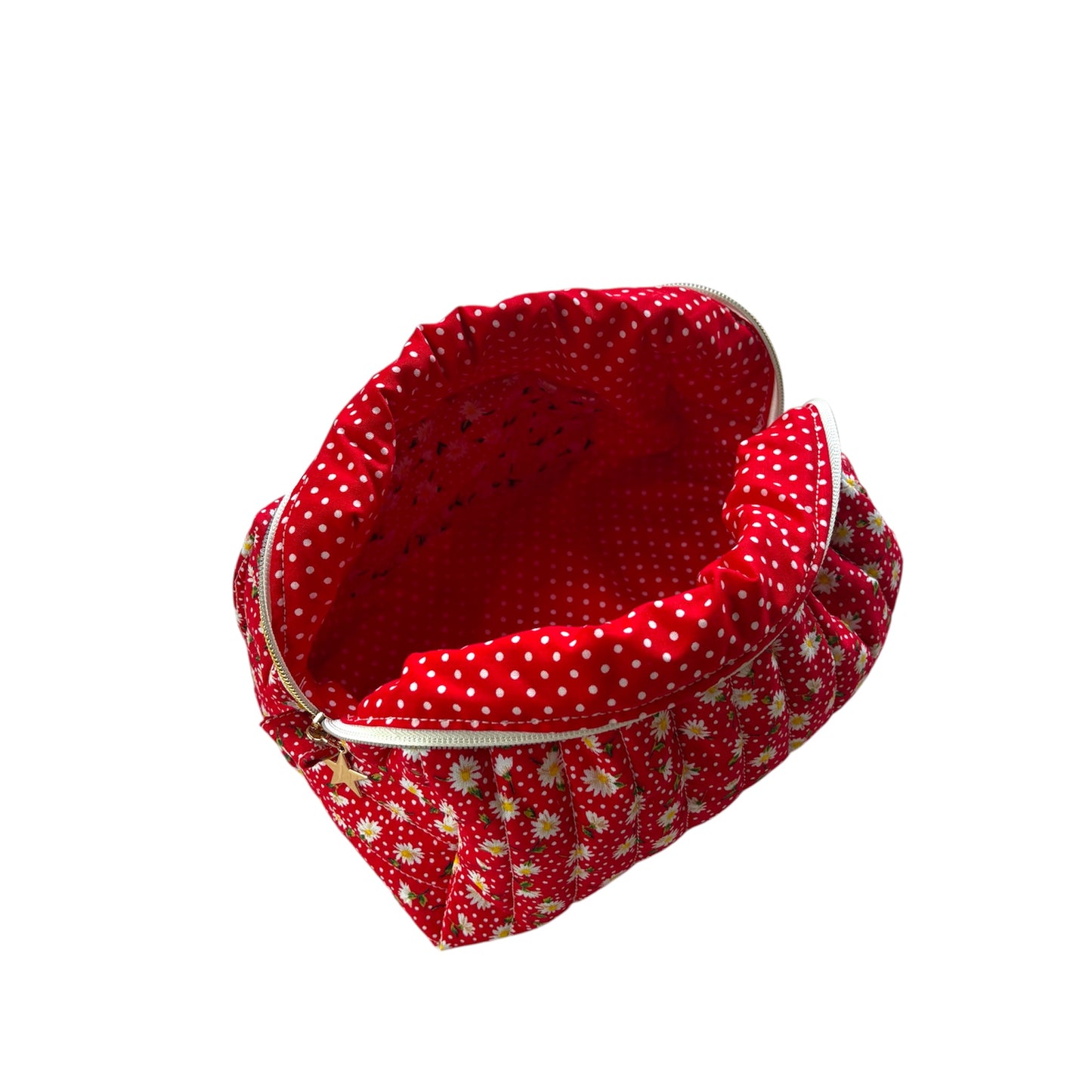 Boxy Carry All Bag Red White Floral Large