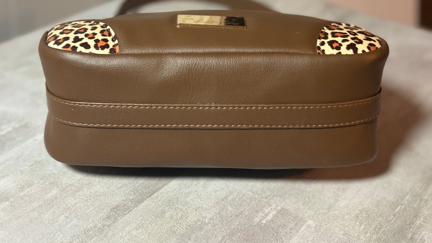 Rich Brown and Cheetah Accent Annabelle Shoulder Bag