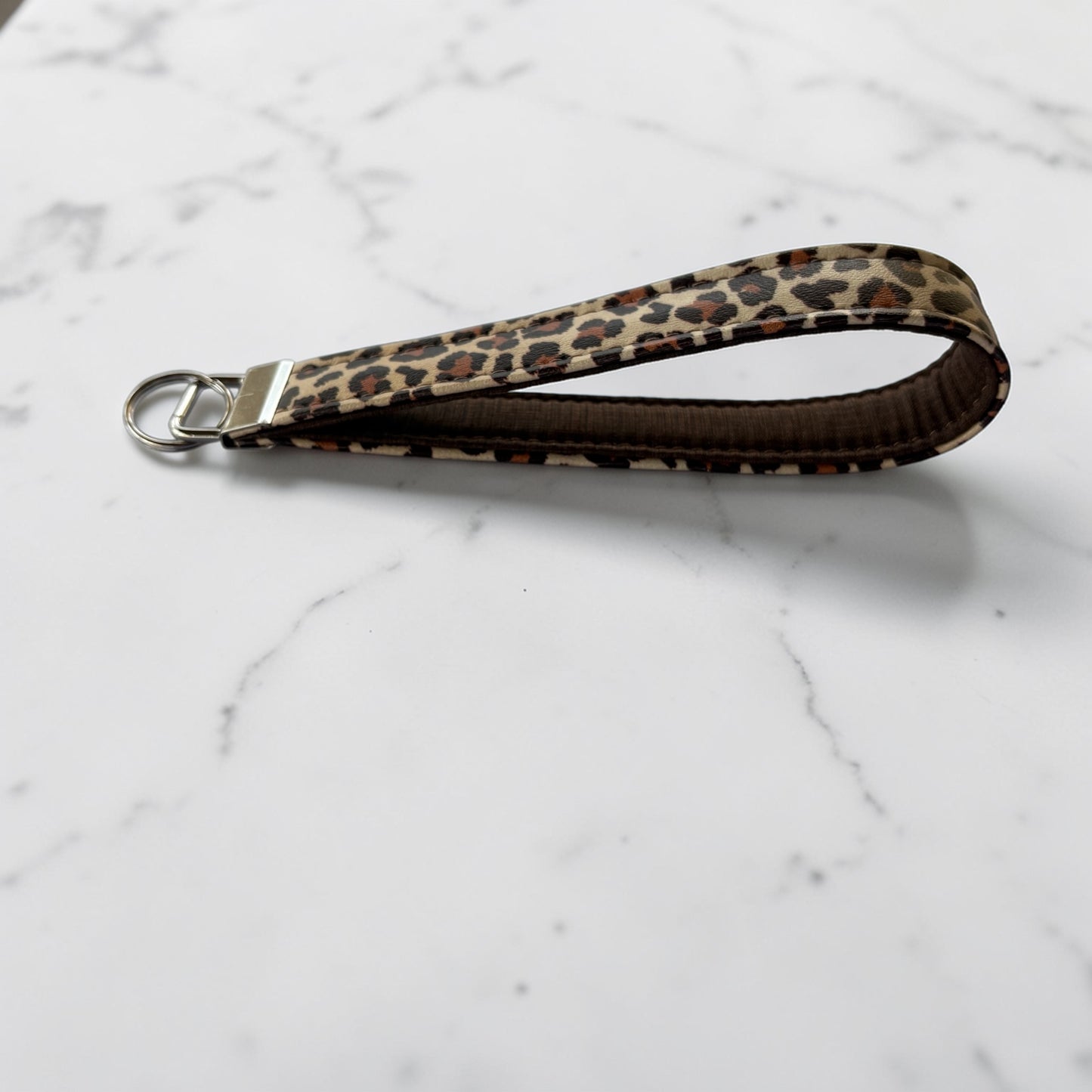Key Chain Wristlet | Handmade Key Fob Wristlet Cheetah