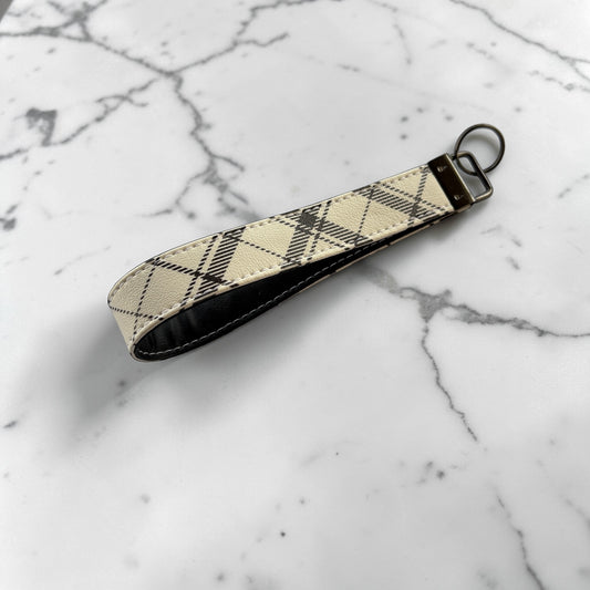 Key Chain Wristlet | Handmade Key Fob Wristlet Plaid