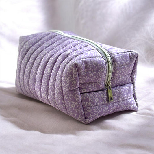 Boxy Carry All Bag Purple Floral Large