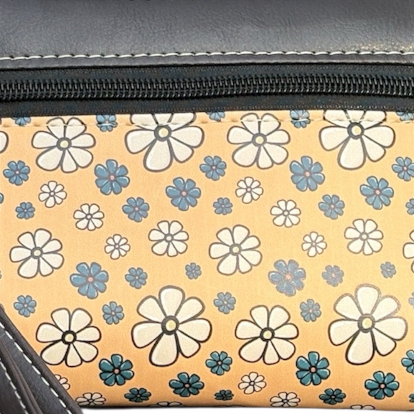 Wristlet Pouch Floral Brown and Yellow