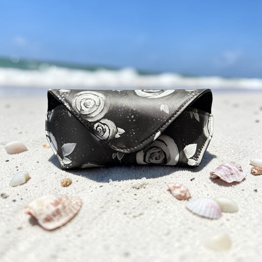 Sunglass - Eyeglass Case Black & White Floral
