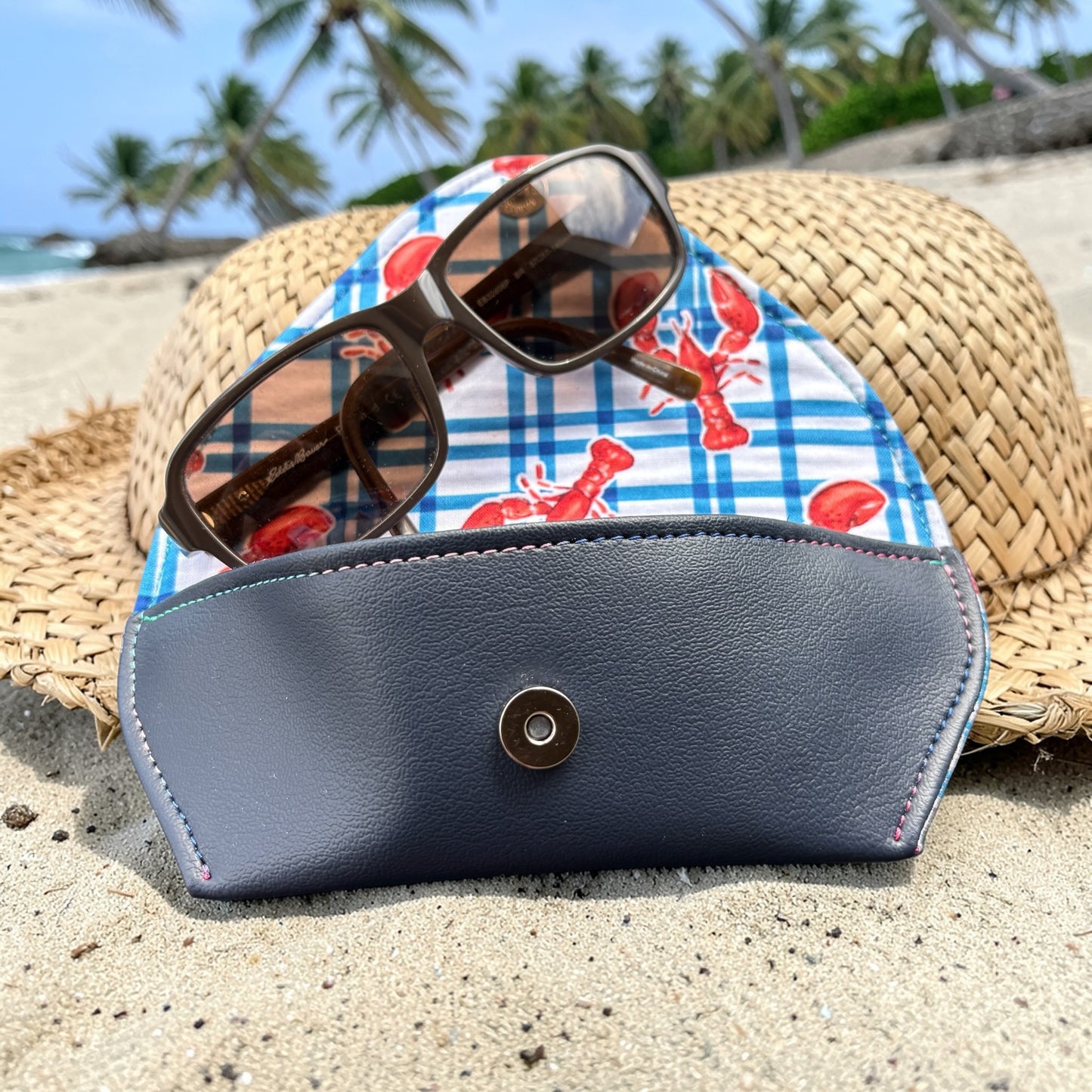 Sunglass - Eyeglass Case Navy Coastal Crab