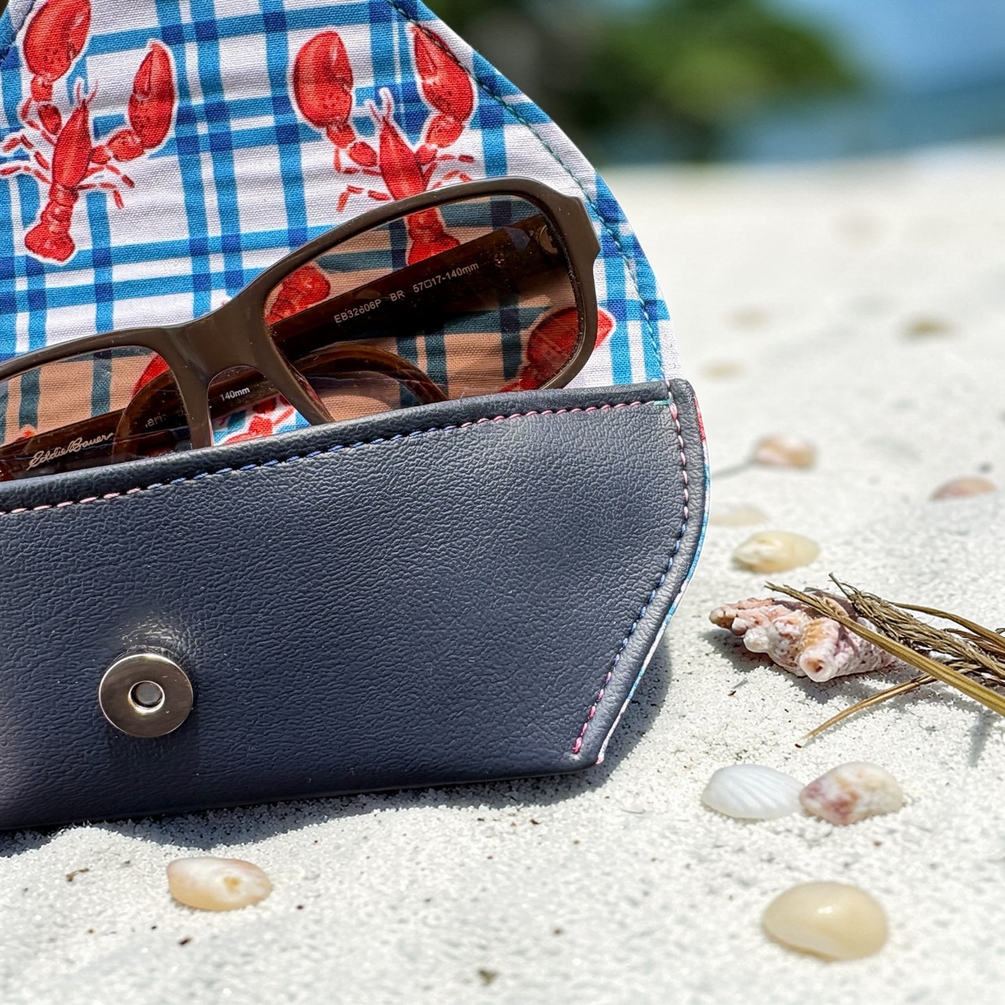 Sunglass - Eyeglass Case Navy Coastal Crab
