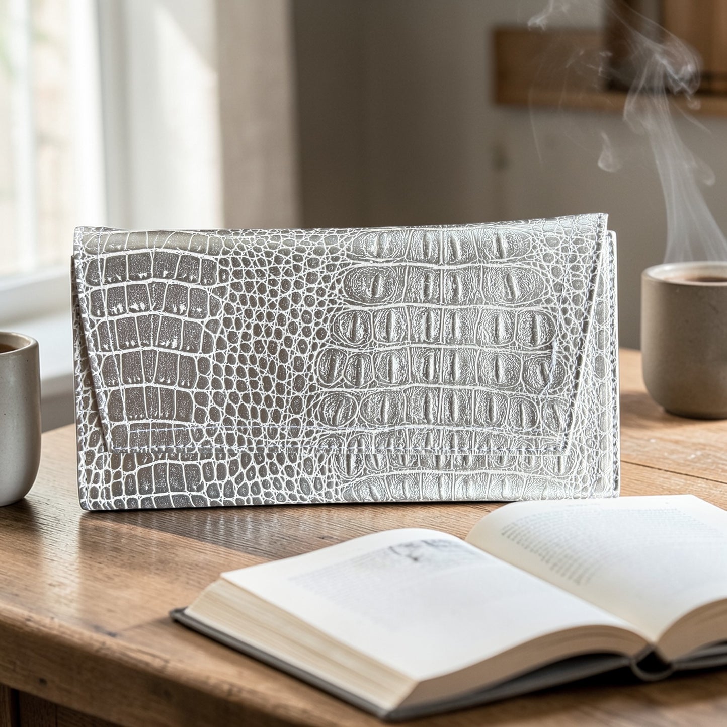 Wallet | Silver Croc Architect Wallet