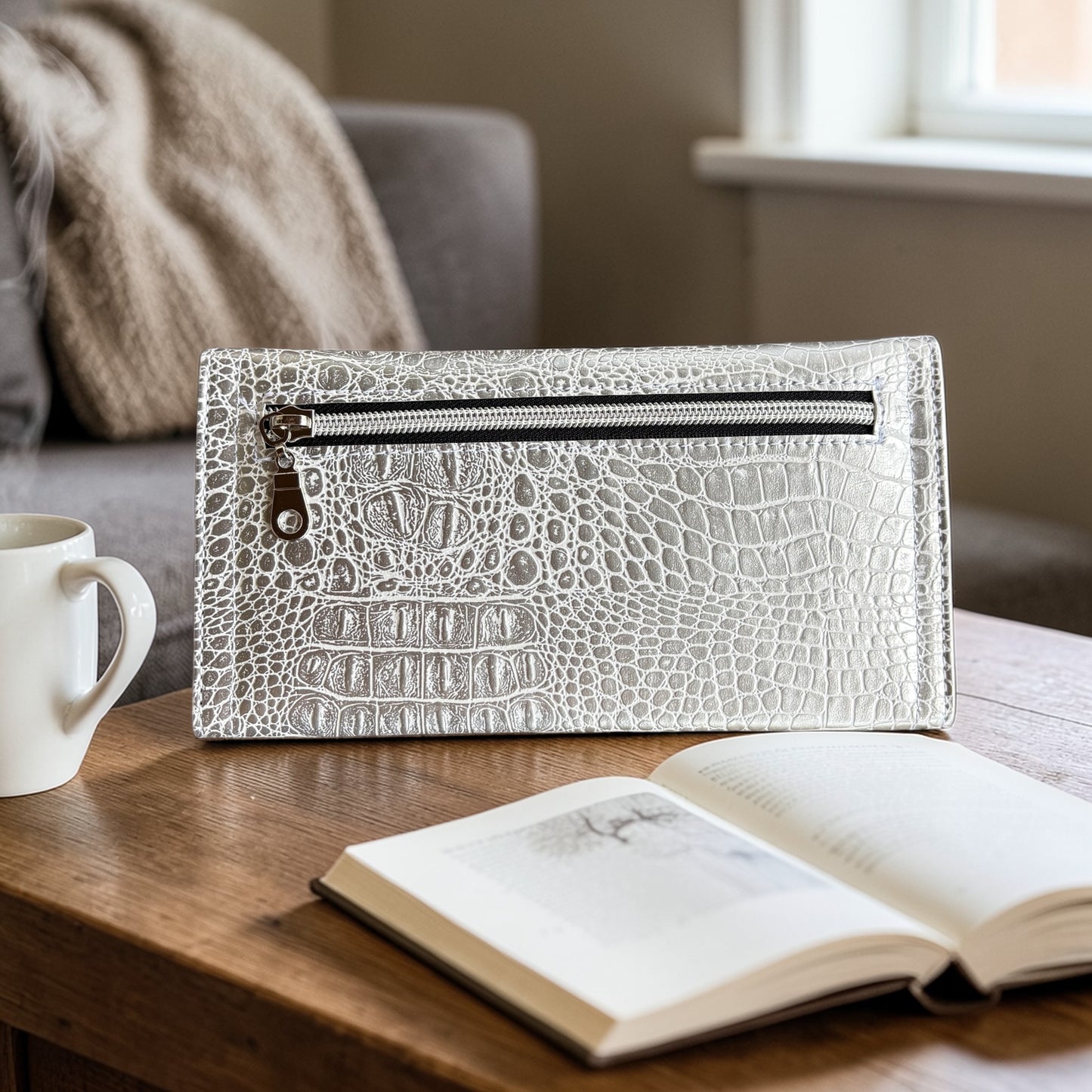 Wallet | Silver Croc Architect Wallet