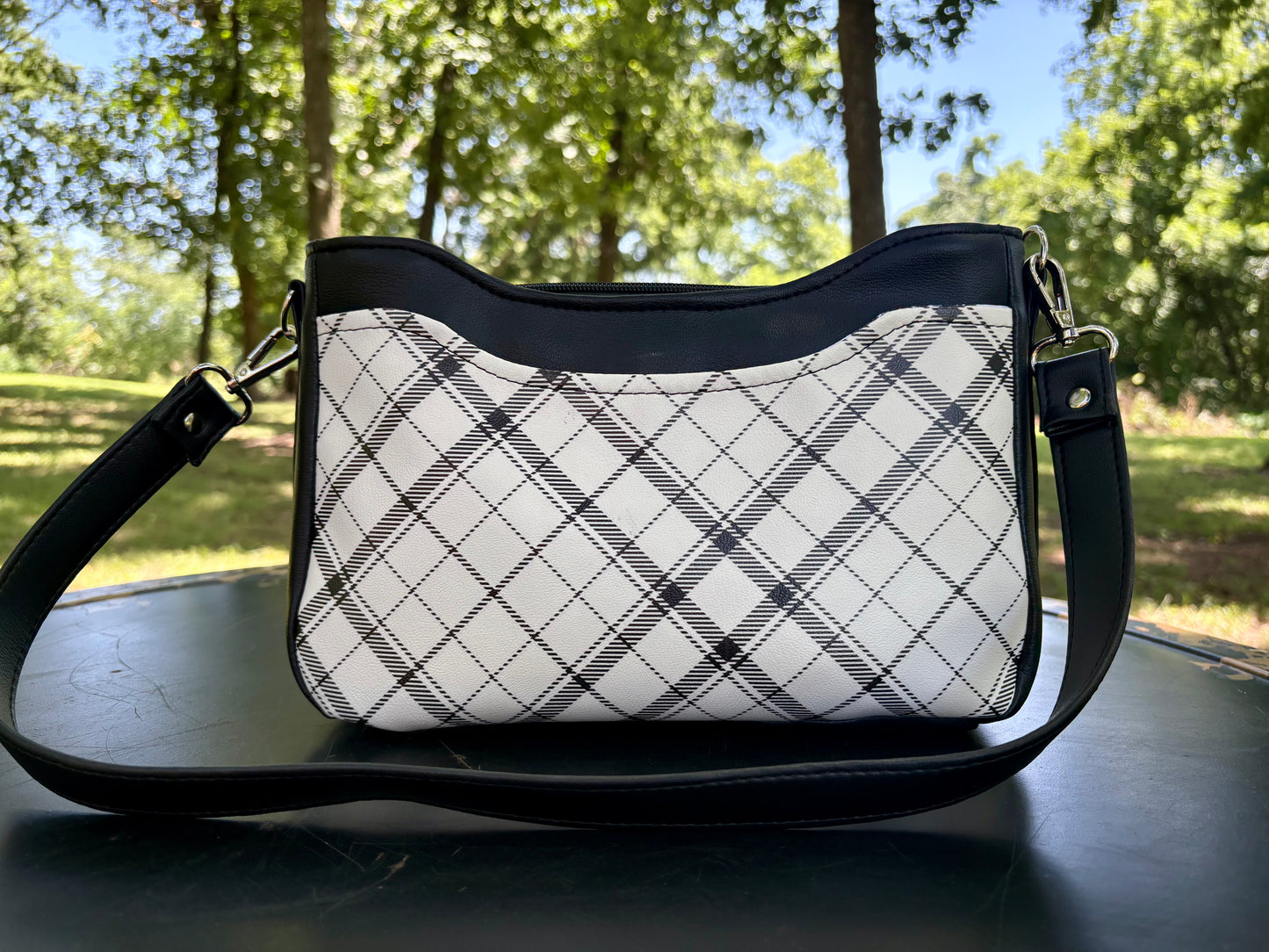 Black and White Kiana Handbag
