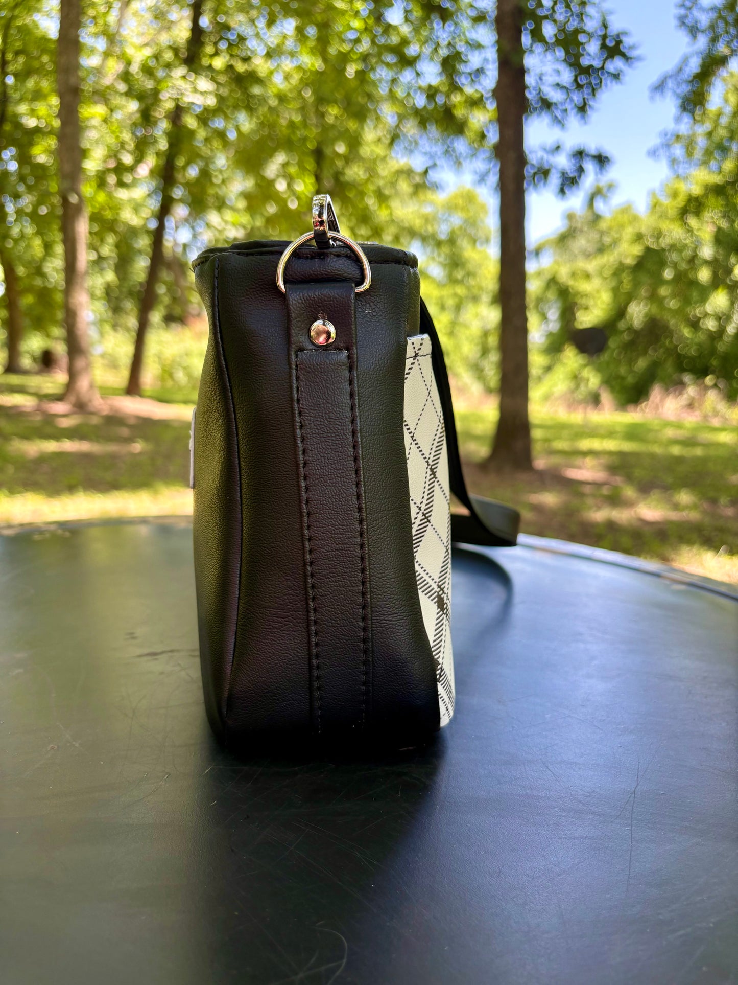 Black and White Kiana Handbag