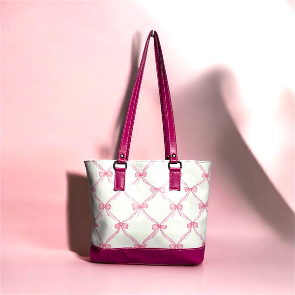 Pink Bow Tote Bag