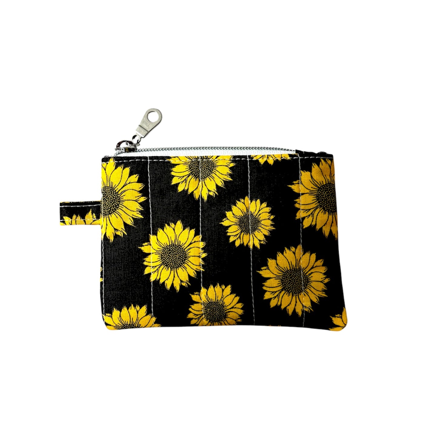 Cozy Cabin Sunflower Coin Pouch Handmade Zipper Pouch for Everyday Essentials