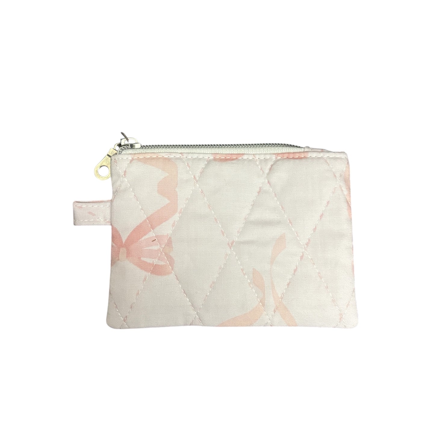 Coin Pouch Handmade Zipper Pouch for Everyday Essentials Pink Bow