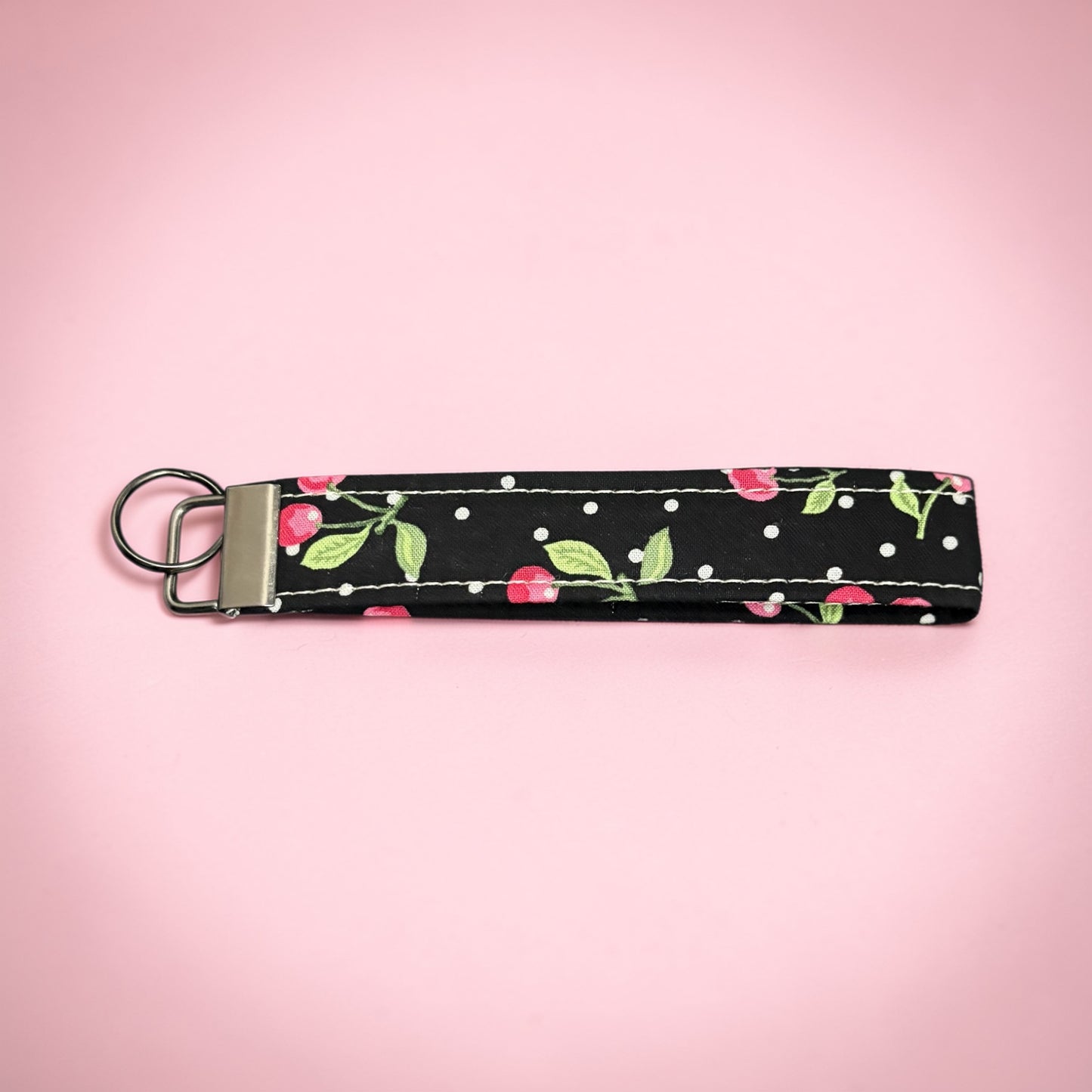 Key Chain Wristlet | Handmade Key Fob Wristlet Cherry