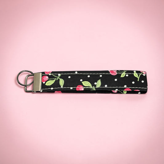 Key Chain Wristlet | Handmade Key Fob Wristlet Cherry